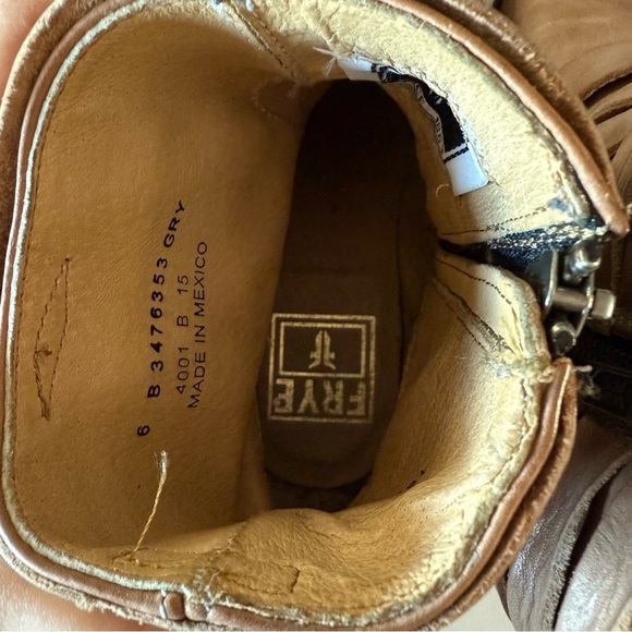Frye Veronica brown/grey strappy boots in size: 6 - Picture 8 of 8